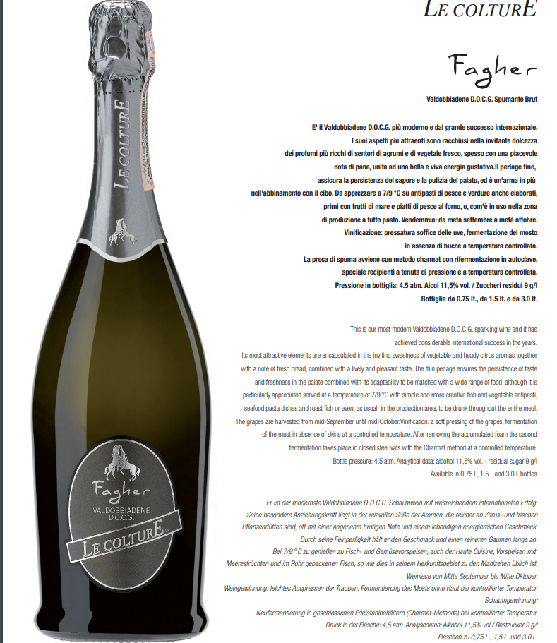 Fagher Valdobbiadene D.O.C.G. Spumante Brut