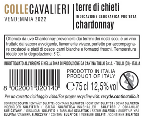 Chardonnay Terre Chieti IGP, Colle Cavalieri, cantina Tollo