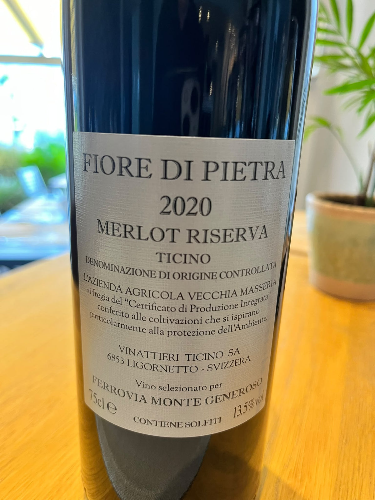 MERLOT RISERVA 2020, Fiore di Pietra Monte Generoso
