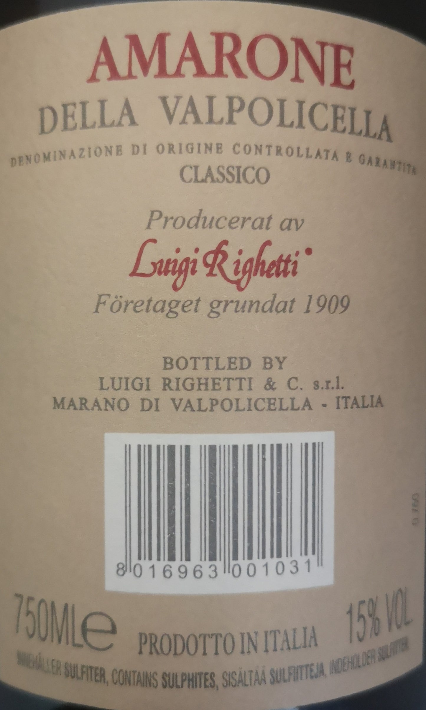 GEMISCHTER KARTON VILLA RIGHETTI 6 AMARONE + 6 RIPASSO SUPERIORE - Hotelwein