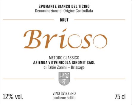 Brioso Brut - Spumante bianco del Ticino - Hotelwein