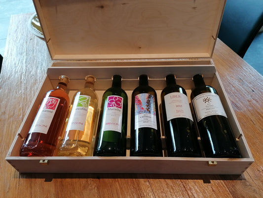 HOLZKISTE, 6 TESSINER WEINE VON MARCELLO BRISSONI  (à 75cl) - Hotelwein