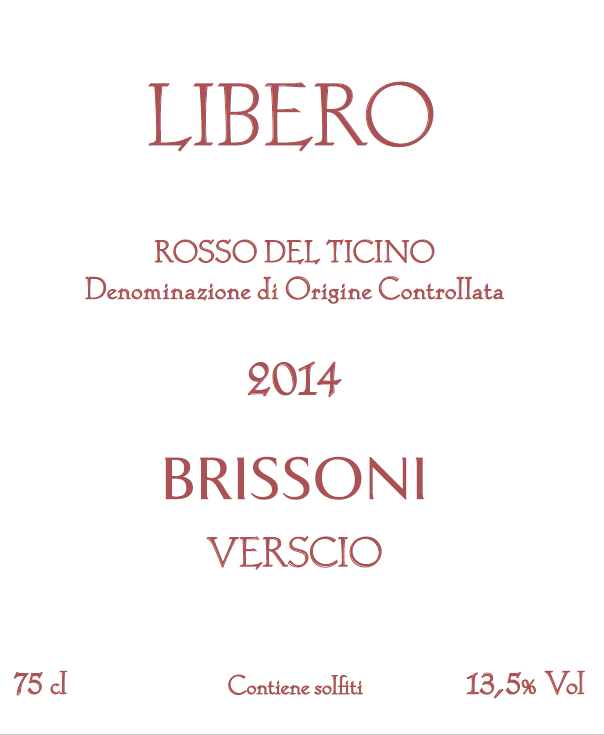 LIBERO ROSSO 2015 TICINO, MERLOT & CABERNET SAUVIGNON - Hotelwein