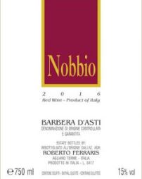 Nobbio - Barbera d’Asti DOCG - Hotelwein