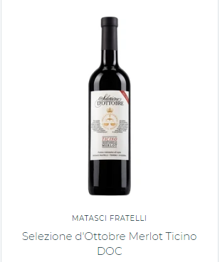 SELEZIONE D'OTTOBRE MERLOT TICINO, MATASCI FRATELLI, 0.75CL - Hotelwein