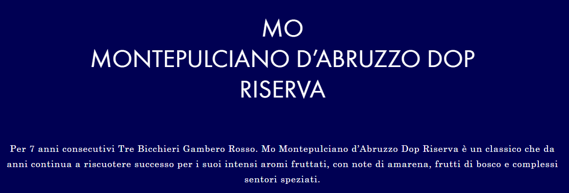 Mo' Montepulciano D'Abruzzo DOP Riserva
