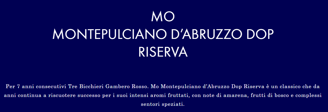 Mo' Montepulciano D'Abruzzo DOP Riserva - Hotelwein